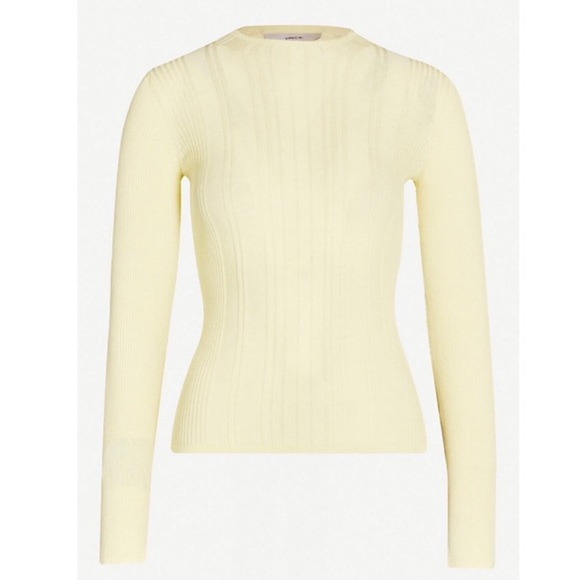 NEW VINCE RIB KNIT LONG SLEEVE TOP - Picture 9 of 10